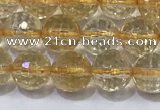 CCR338 15.5 inches 6mmm faceted round citrine gemstone beads