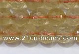 CCR340 15.5 inches 6mmm faceted round citrine beads wholesale