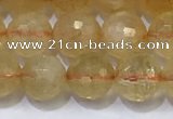 CCR341 15.5 inches 8mmm faceted round citrine beads wholesale