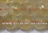 CCR342 15.5 inches 10mmm faceted round citrine beads wholesale