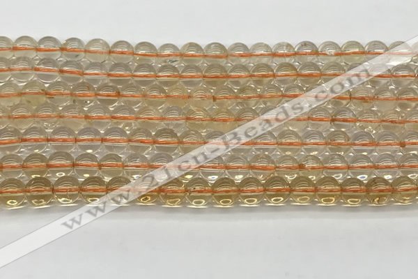 CCR345 15.5 inches 6mm round natural citrine beads wholesale