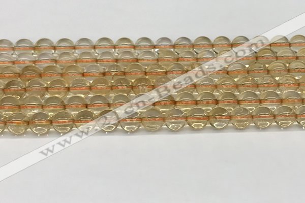 CCR346 15.5 inches 8mm round natural citrine beads wholesale