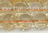 CCR347 15.5 inches 10mm round natural citrine beads wholesale