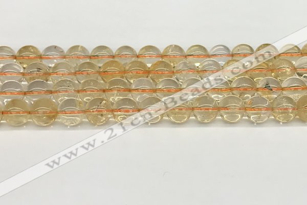 CCR347 15.5 inches 10mm round natural citrine beads wholesale