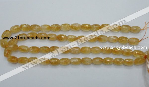 CCR35 15.5 inches 10*15mm faceted rice natural citrine gemstone beads