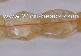 CCR352 15*20mm - 20*25mm faceted freeform natural citrine beads