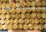 CCR358 15.5 inches 12mm faceted round citrine beads