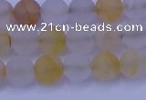 CCR371 15.5 inches 6mm round matte citrine beads wholesale