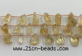 CCR380 15.5 inches 10*13mm - 15*25mm nuggets citrine beads