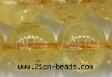 CCR384 15 inches 12mm round citrine beads wholesale