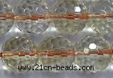 CCR393 15 inches 9mm faceted round citrine beads wholesale