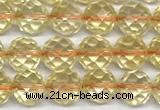 CCR398 15 inches 6mm faceted round citrine beads