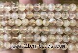 CCR426 15 inches 6mm round citrine gemstone beads