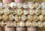 CCR428 15 inches 10mm round citrine gemstone beads