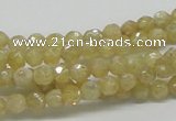 CCR82 15.5 inches 6mm faceted round citrine gemstone beads wholesale