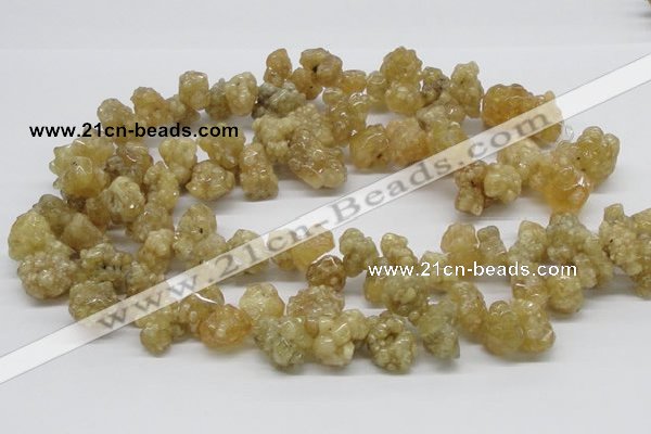 CCR86 15.5 inches 14mm chip citrine gemstone beads wholesale