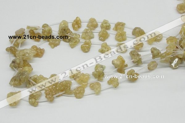 CCR87 15.5 inches 15mm chips citrine gemstone beads wholesale