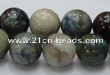 CCS03 15.5 inches 16mm round natural chrysocolla gemstone beads