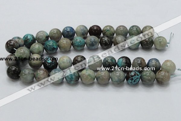 CCS04 15.5 inches 18mm round natural chrysocolla gemstone beads