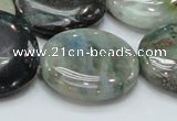 CCS07 15.5 inches 30mm flat round natural chrysocolla gemstone beads