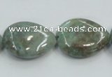 CCS101 15.5 inches 18*25mm flat teardrop African chrysocolla beads