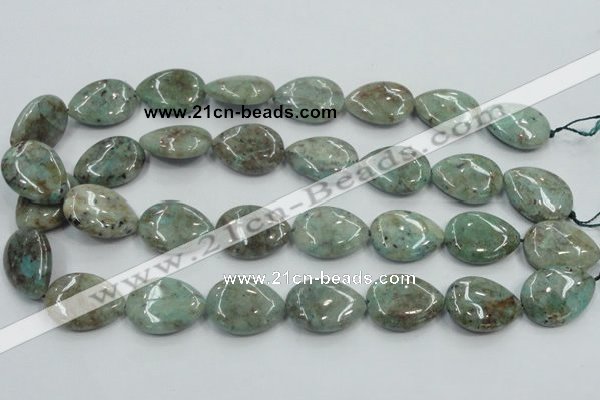 CCS101 15.5 inches 18*25mm flat teardrop African chrysocolla beads