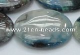 CCS11 15.5 inches 30*40mm oval natural chrysocolla gemstone beads