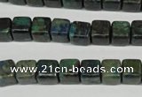 CCS154 15.5 inches 8*8mm cube dyed chrysocolla gemstone beads