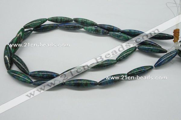 CCS156 15.5 inches 8*30mm rice dyed chrysocolla gemstone beads