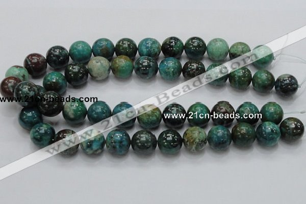 CCS16 15.5 inches 16mm round natural chrysocolla gemstone beads