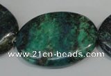 CCS169 15.5 inches 25*35mm oval dyed chrysocolla gemstone beads