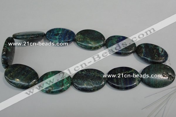 CCS169 15.5 inches 25*35mm oval dyed chrysocolla gemstone beads