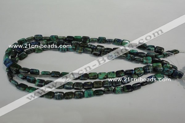 CCS175 15.5 inches 8*10mm rectangle dyed chrysocolla gemstone beads