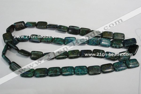 CCS176 15.5 inches 13*18mm rectangle dyed chrysocolla gemstone beads