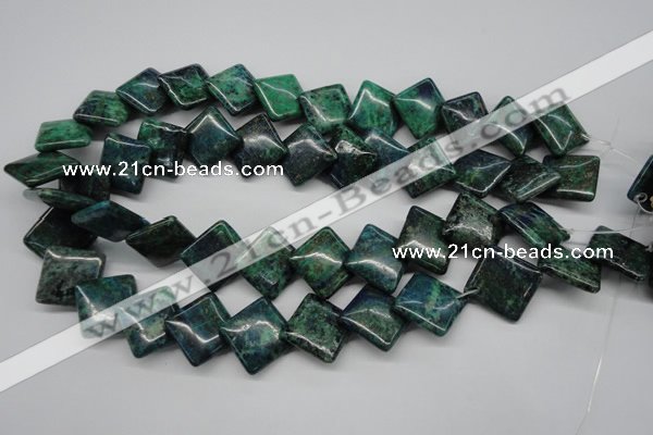 CCS179 15.5 inches 18*18mm diamond dyed chrysocolla gemstone beads