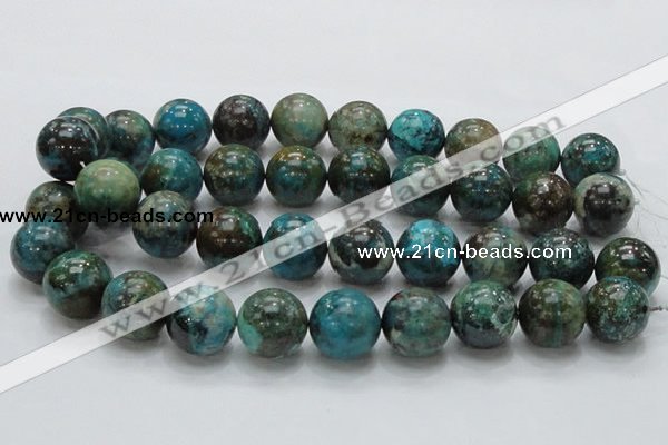 CCS18 15.5 inches 20mm round natural chrysocolla gemstone beads