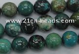 CCS19 15.5 inches 12mm round natural chrysocolla gemstone beads