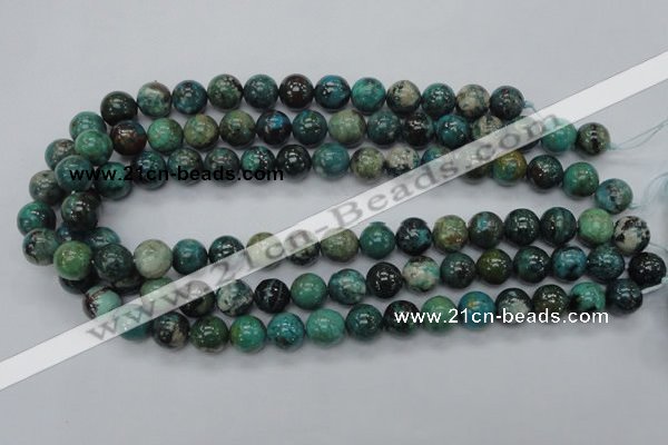 CCS19 15.5 inches 12mm round natural chrysocolla gemstone beads