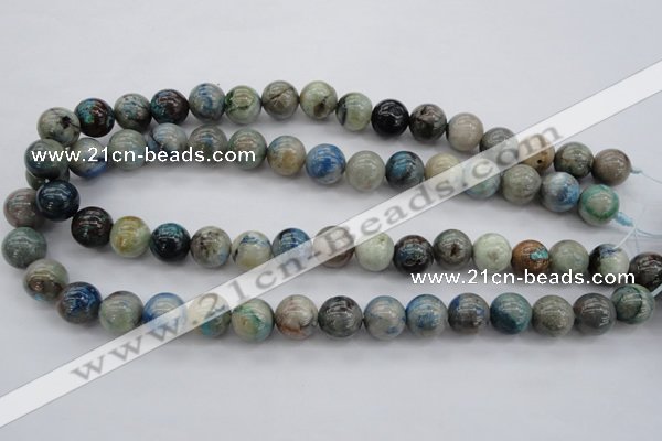 CCS21 15.5 inches 12mm round natural chrysocolla gemstone beads