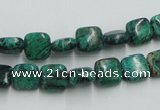 CCS220 15.5 inches 8*8mm square natural Chinese chrysocolla beads