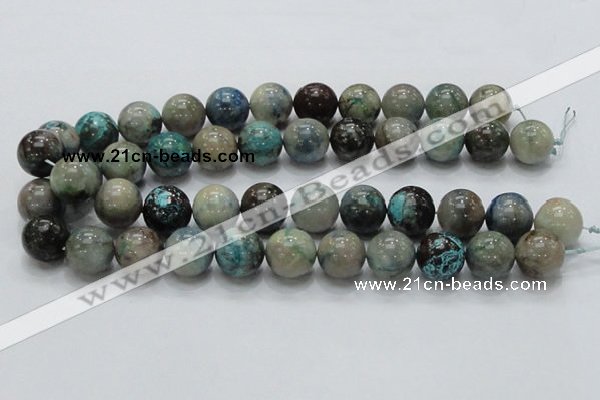 CCS23 15.5 inches 20mm round natural chrysocolla gemstone beads