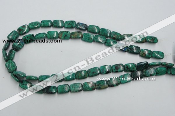 CCS230 15.5 inches 10*14mm rectangle natural Chinese chrysocolla beads
