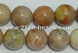 CCS308 15.5 inches 18mm round natural sunstone beads wholesale