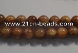 CCS351 15.5 inches 6mm round AB grade natural golden sunstone beads