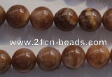 CCS354 15.5 inches 12mm round AB grade natural golden sunstone beads