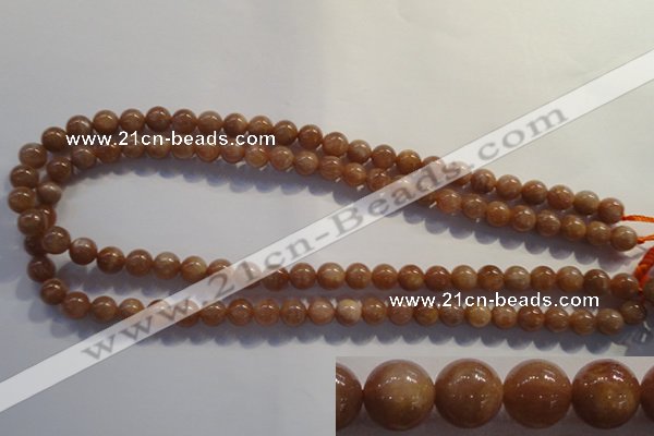 CCS362 15.5 inches 8mm round A grade natural golden sunstone beads