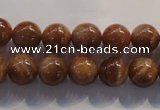 CCS363 15.5 inches 10mm round A grade natural golden sunstone beads