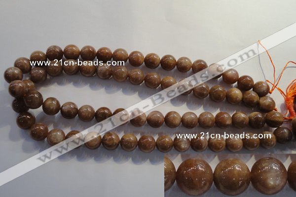 CCS364 15.5 inches 12mm round A grade natural golden sunstone beads