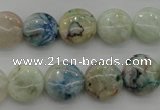 CCS38 15.5 inches 12mm flat round natural chrysocolla gemstone beads