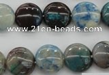 CCS39 15.5 inches 14mm flat round natural chrysocolla gemstone beads